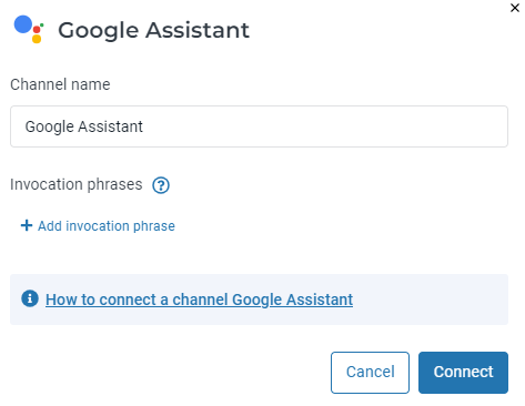 Connect the Google Assistant channel